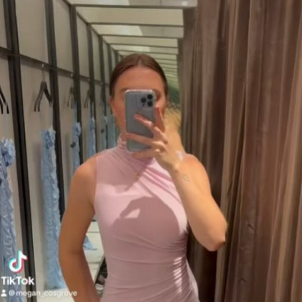 ZARA WOMNES PINK MINI DRESS SIZE XS  3152/340/626
